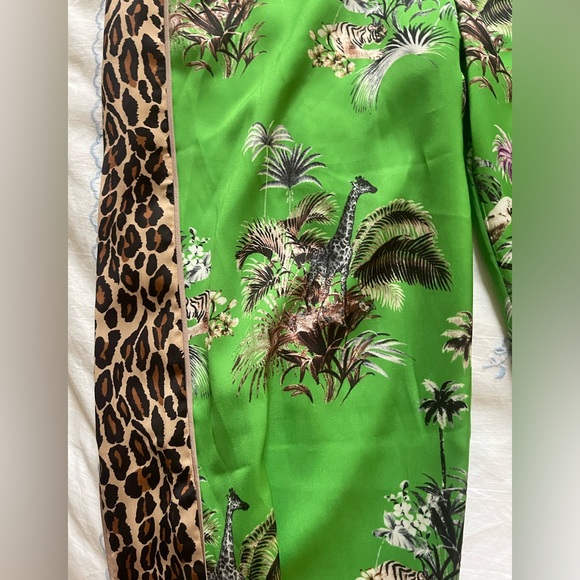 NWOT Le Superbe Voyage pants in emerald jungle Sz 6 - Picture 6 of 7